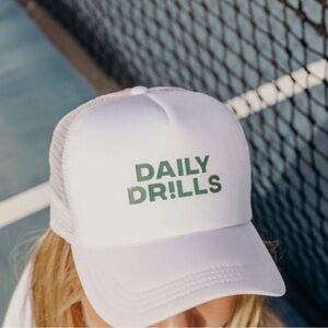 Daily Drills White Trucker Hat